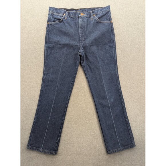 Wrangler Jeans Mens 36x30 Blue Cowboy Cut Slim Fit Western Denim 936PWD Zip Fly - Picture 1 of 12